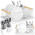 Massido Edényszárító állvány tálcával -fehér MS-600 Massido Biała (660002)