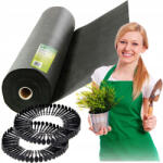 Plonos Kerti agrotextília 1, 6 m x 50 m 90 g/m2 + 100 Plonos gombostű - fekete (490700)