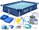 Bestway Téglalap alakú medence 221x150x43 cm 16 az 1-ben Bestway 56401N (56401N-15W1SET)