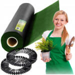 Plonos Kerti agrotextília 1, 6 m x 50 m 90 g/m2 + 100 Plonos gombostű - fekete és zöld (490702)