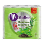 Müller Toalettpapír 4 rétegű 100% cellulóz 24 tekercs/csomag Bambusz Müller fehér tea (42604) - veryjet