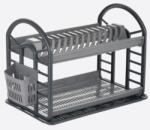 Dünya Plastik Edényszárító emeletes 50, 8×30×34 cm - Antik Szín: Szürke