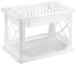 Elif Plastic Emeletes edényszárító tálcával - 47×30×27 cm Szín: Fehér