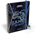 Lizzy Card Határidőnapló LIZZY CARD B/6 heti spirálozott gumis Esport game on duty 2026