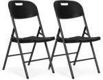 Homelux 2 db-os összecsukható szék fekete (YC-050-BLACK) - fabuland