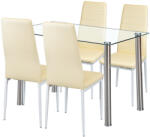 Leziter Nolen 4+1 étkező garnitúra bézs (LUA120W_MDC-001-Beige_4) - fabuland