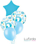  Héliumos luficsokor szülinapra, 5-ös számmal - INGYENES GLS szállítással (LUFI931779)