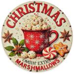  Nyomtatott fa tábla koszorú közép - Marshmallows 14, 8cm