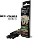 AK Interactive Late German AFV Camo Colors RC Markers Set (RCM108) - Professzionális Makettfesték Készlet