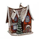  Sigro Kerámia karácsonyi házikó Illóolaj tartó (kémény) Forest House orange 14 x 11 x 16, 5 cm