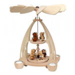  Sigro Karácsonyi piramis forgó fából Baglyok - dekorfalvak - 49 500 Ft