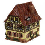 Sigro Kerámia karácsonyi házikó Illóolaj tartó (kémény) Hotel-Wirtshaus Spundloch 11 x 14, 5 x 14, 5 cm
