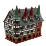  Sigro Kerámia karácsonyi házikó Illóolaj tartó (kémény) Rathaus Fulda 25 x 14 x 20 cm