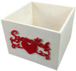  Dekoláda fehér kocka szeretlek felirattal 16x16cm - csinaldmagadshop