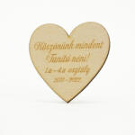 Corolla Exp-Imp. Kft Natúr fa - Egyedi feliratos szív 4 soros