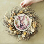 Corolla Exp-Imp. Kft Nyomtatott fa tábla koszorú közép - Nyuszifejes koszorú 14, 8