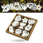  Dobozos karácsonyi díszek fehér 54db/dob - csinaldmagadshop
