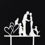  7683 21 Esküvői tortadísz fehér - csinaldmagadshop