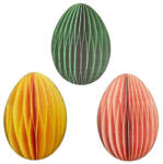 Corolla Exp-Imp. Kft Nyomtatott dekorkarton - Papírhatású tojások 6cm 3db/cs