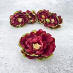  Bababrózsa fej - cirmos bordó 5db/cs - csinaldmagadshop