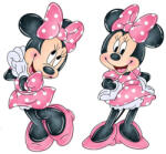  Nyomtatott dekorkarton - Minnie egérkék - 2 féle 4db/csomag - csinaldmagadshop