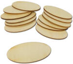  Natúr fa ovál tábla 4x8cm 12db/csomag - csinaldmagadshop
