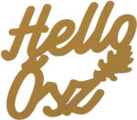  Okker "Hello Ősz" felirat színes 11x11cm - csinaldmagadshop