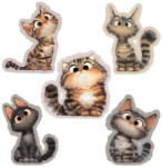 Corolla Exp-Imp. Kft Nyomtatott dekorkarton - Macska szett 5db/csomag