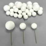  Csillámos gömb pick fehér 30db/cs