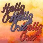 Corolla Exp-Imp. Kft Bíbor "Hello Ősz" felirat színes 7, 5x8, 5cm 3db/csomag