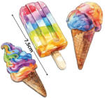 Corolla Exp-Imp. Kft Nyomtatott dekorkarton - Színes fagyik - élénk 3db/csomag