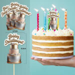  Nyomtatott dekorkarton - Szülinapi torta 3db/csomag - csinaldmagadshop