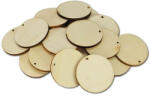 Corolla Exp-Imp. Kft Natúr fa kerek kör lap lyukkal 4cm 20db/csomag