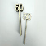  Beszúrható számok 50- es natúr 6db/cs - csinaldmagadshop