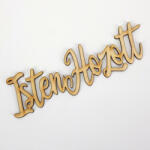 Corolla Exp-Imp. Kft Natúr fa "Isten hozott" felirat 20cm