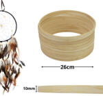 Corolla Exp-Imp. Kft Fa karika álomfogóhoz, makraméhoz 26cm*1cm 10db/csomag