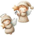  Nyomtatott dekorkarton - Angyalkák 2db/cs - csinaldmagadshop