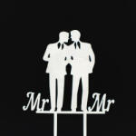  7683 28 Esküvői tortadísz fehér - csinaldmagadshop