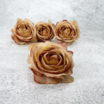  Rózsa fej - vintage barna 4db/cs - csinaldmagadshop