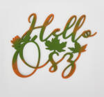  Natúr fa - Hello Ősz felirat díszes 20cm festett - csinaldmagadshop