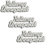 Corolla Exp-Imp. Kft Kellemes Ünnepeket felirat fehér15cm 3db/csomag