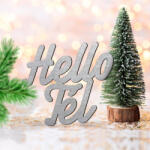  Ezüst "Hello Tél" felirat színes 10x10cm - csinaldmagadshop