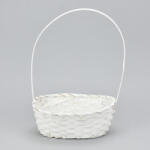 Corolla Exp-Imp. Kft Bambusz füles ovál kosár fehér