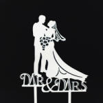  7683 20 Esküvői tortadísz fehér - csinaldmagadshop