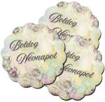 Corolla Exp-Imp. Kft Nyomtatott fa tábla - Virágos tábla - B. névnapot 3db/csomag