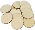 Corolla Exp-Imp. Kft Natúr fa kerek kör lap lyukkal 5cm 15db/csomag