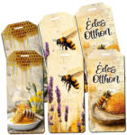  Nyomtatott dekorkarton - Méhecskés biléták 6db/csomag - csinaldmagadshop