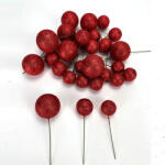 Corolla Exp-Imp. Kft Csillámos gömb pick piros 30db/cs