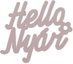  Hello Nyár" felirat színes rózsaszín 11x10cm