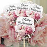  Nyomtatott dekorkarton - Boldog születésnapot virágos tábla - rsz 4db/csomag - csinaldmagadshop